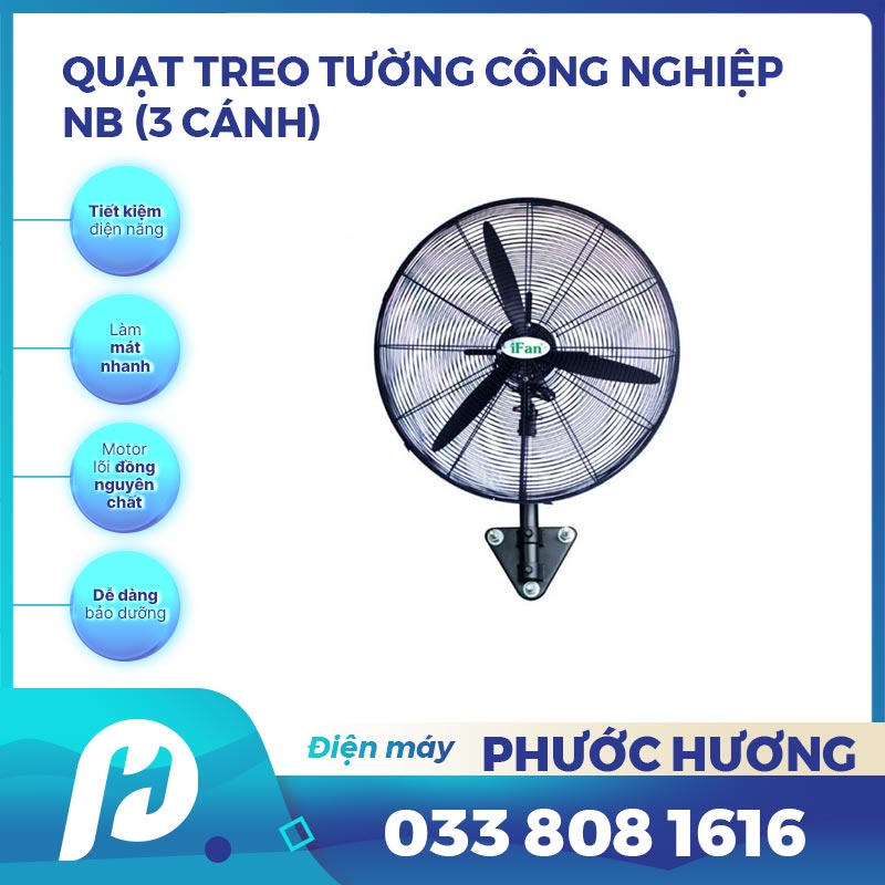 Quạt công nghiệp treo tường NB (3 cánh)