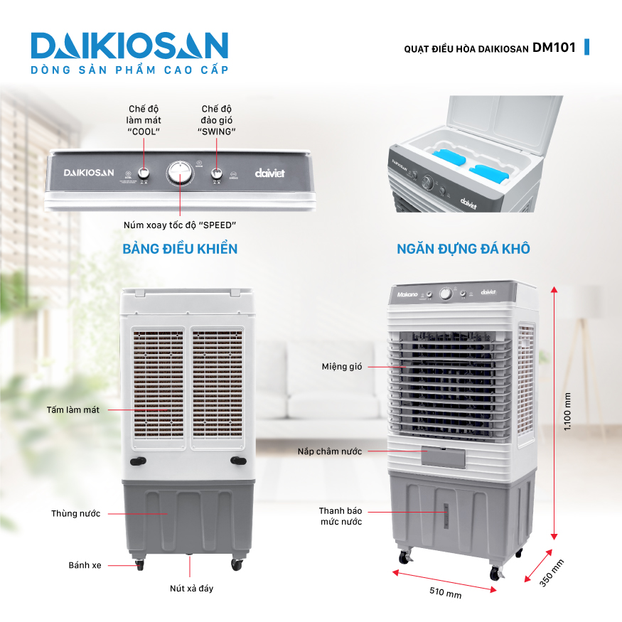 Quạt Điều Hòa Daikiosan DM101 - Ảnh 9