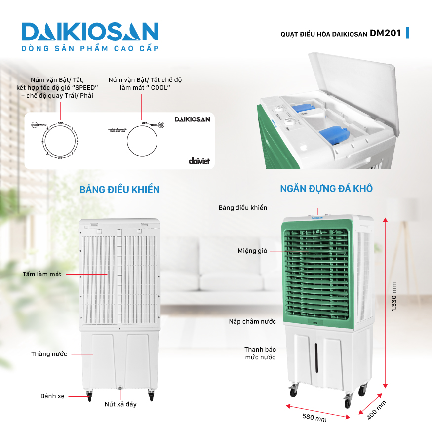 Quạt điều hoà Daikiosan DM201